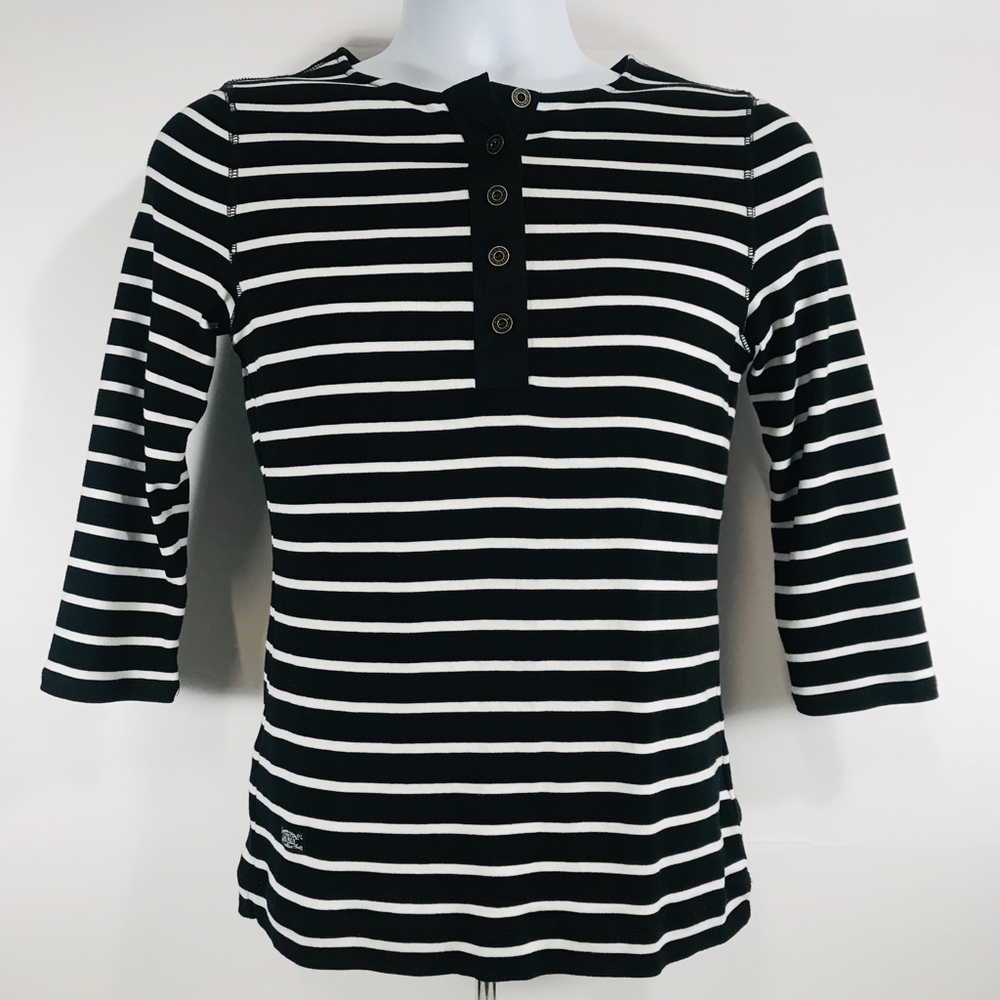 LRL Ralph Lauren Top Womens Medium Black White